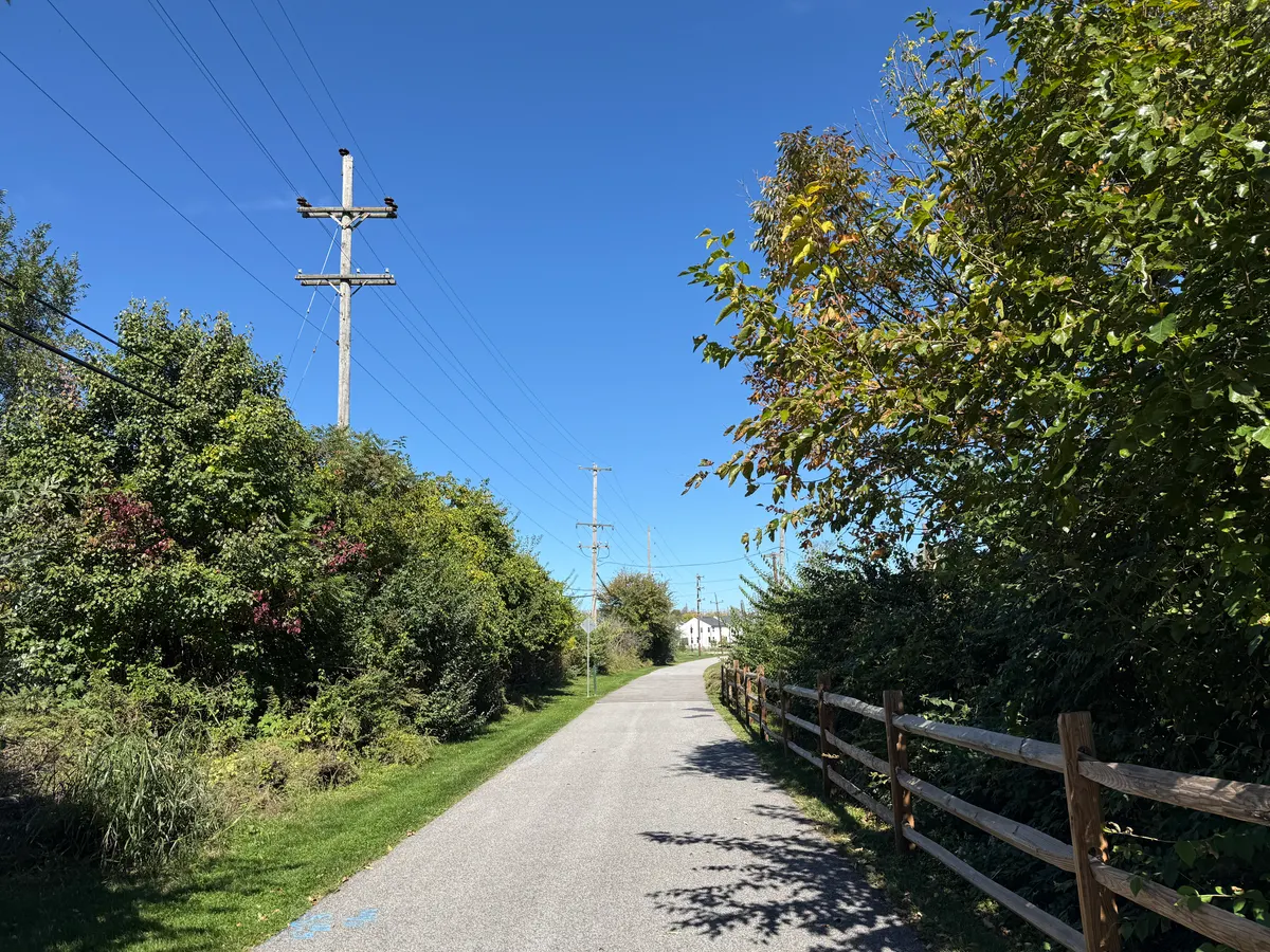 The paved Chester Valley Trail north of US 202 in King of Prussia