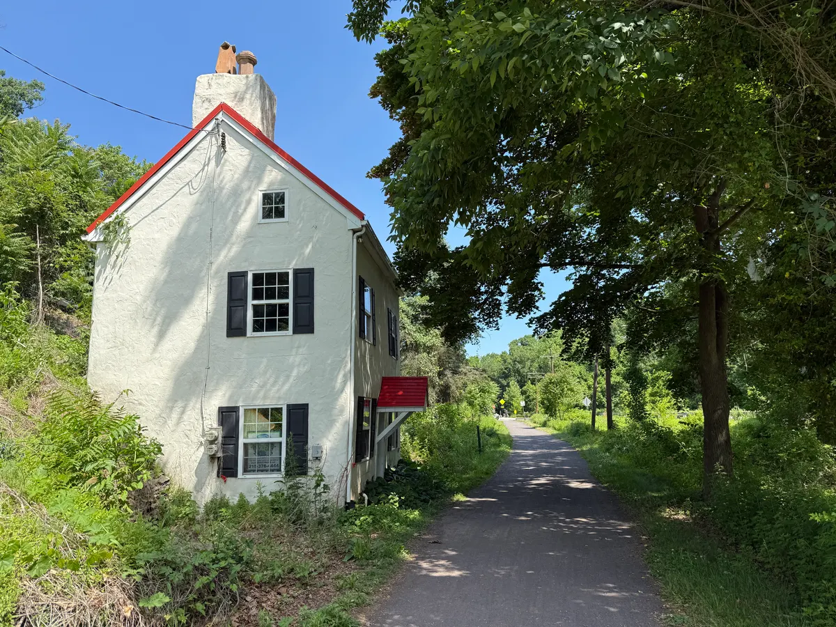 The Pennypack rail trail at the former Huntingdon Valley station